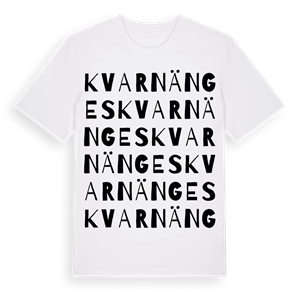 Kvarnänges ordlek t-shirt – ekologisk bomull t-shirt från Pinshirt
