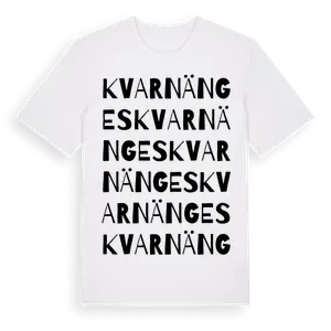 Kvarnänges ordlek t-shirt – ekologisk bomull t-shirt från Pinshirt