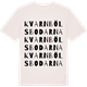 Vintage White t-shirt med Kvarnbölsbodarna ordlek t-shirt
