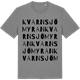Mid Heather Gray t-shirt med Kvarnsjömyran ordlek t-shirt