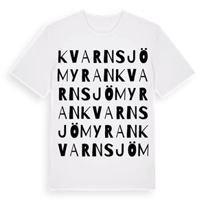 Kvarnsjömyran ordlek t-shirt – ekologisk bomull t-shirt från Pinshirt