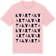 Pink Cotton t-shirt med Kvarta ordlek t-shirt
