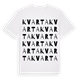 White t-shirt med Kvarta ordlek t-shirt