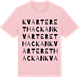 Pink Cotton t-shirt med Kvarteret Hackan ordlek t-shirt