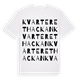 White t-shirt med Kvarteret Hackan ordlek t-shirt