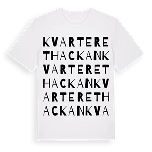 Kvarteret Hackan ordlek t-shirt – ekologisk bomull t-shirt från Pinshirt