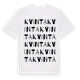 White t-shirt med Kvinta ordlek t-shirt