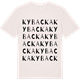 Vintage White t-shirt med Kybacka ordlek t-shirt