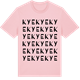 Pink Cotton t-shirt med Kye ordlek t-shirt
