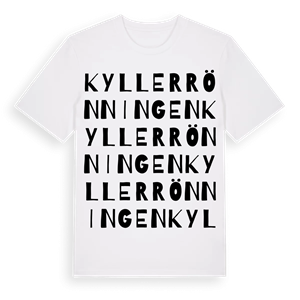 Kyllerrönningen ordlek t-shirt – ekologisk bomull t-shirt från Pinshirt