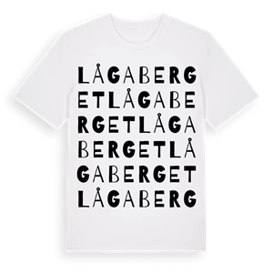 Lågaberget ordlek t-shirt – ekologisk bomull t-shirt från Pinshirt
