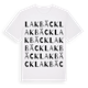 White t-shirt med Lakbäck ordlek t-shirt