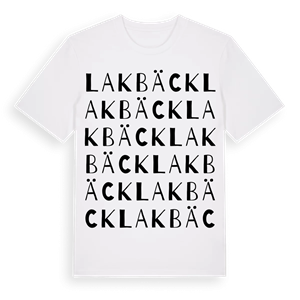 Lakbäck ordlek t-shirt – ekologisk bomull t-shirt från Pinshirt