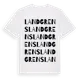 White t-shirt med Landgrens ordlek t-shirt