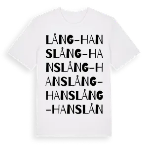 Lång-Hans ordlek t-shirt – ekologisk bomull t-shirt från Pinshirt