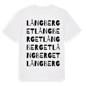 Långberget ordlek t-shirt – ekologisk bomull t-shirt från Pinshirt