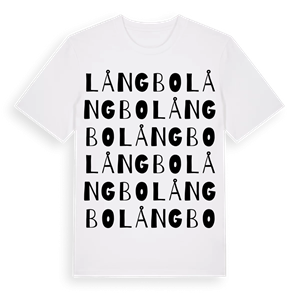Långbo ordlek t-shirt – ekologisk bomull t-shirt från Pinshirt