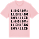 Pink Cotton t-shirt med Långbovallen ordlek t-shirt