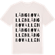 Vintage White t-shirt med Långbovallen ordlek t-shirt