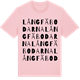 Pink Cotton t-shirt med Långfäbodarna ordlek t-shirt