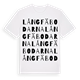 White t-shirt med Långfäbodarna ordlek t-shirt