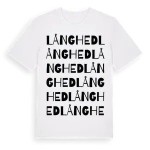 Långhed ordlek t-shirt – ekologisk bomull t-shirt från Pinshirt