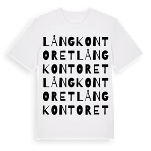 Långkontoret ordlek t-shirt – ekologisk bomull t-shirt från Pinshirt