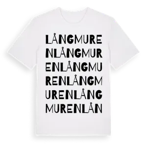 Långmuren ordlek t-shirt – ekologisk bomull t-shirt från Pinshirt