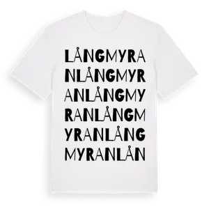 Långmyran ordlek t-shirt – ekologisk bomull t-shirt från Pinshirt