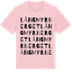 Pink Cotton t-shirt med Långmyrberget ordlek t-shirt