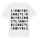 White t-shirt med Långmyrberget ordlek t-shirt