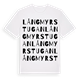 White t-shirt med Långmyrstugan ordlek t-shirt