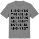 Mid Heather Gray t-shirt med Långmyrstugan ordlek t-shirt