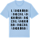 Blue Soul t-shirt med Långrönningen ordlek t-shirt