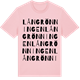 Pink Cotton t-shirt med Långrönningen ordlek t-shirt