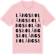 Pink Cotton t-shirt med Långsbo ordlek t-shirt