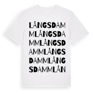 Långsdamm ordlek t-shirt – ekologisk bomull t-shirt från Pinshirt