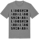 Mid Heather Gray t-shirt med Långsvedarna ordlek t-shirt