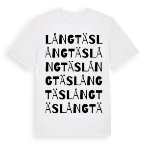 Långtäs ordlek t-shirt – ekologisk bomull t-shirt från Pinshirt