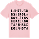 Pink Cotton t-shirt med Långtjärnsberg ordlek t-shirt