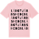 Pink Cotton t-shirt med Långtjärnsheden ordlek t-shirt