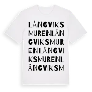 Långviksmuren ordlek t-shirt – ekologisk bomull t-shirt från Pinshirt