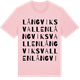Pink Cotton t-shirt med Långviksvallen ordlek t-shirt