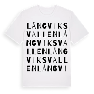 Långviksvallen ordlek t-shirt – ekologisk bomull t-shirt från Pinshirt