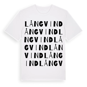 Långvind ordlek t-shirt – ekologisk bomull t-shirt från Pinshirt