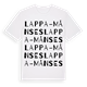 White t-shirt med Lappa-Månses ordlek t-shirt