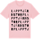 Pink Cotton t-shirt med Lapptjärnstorp ordlek t-shirt