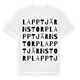 White t-shirt med Lapptjärnstorp ordlek t-shirt