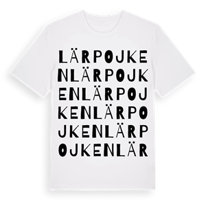 Lärpojken ordlek t-shirt – ekologisk bomull t-shirt från Pinshirt