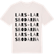 Vintage White t-shirt med Lars-Larsbodarna ordlek t-shirt